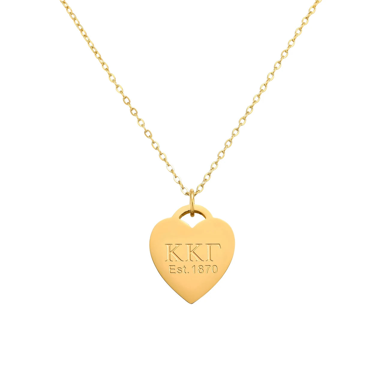 ΚΚΓ Heart Tag Necklace