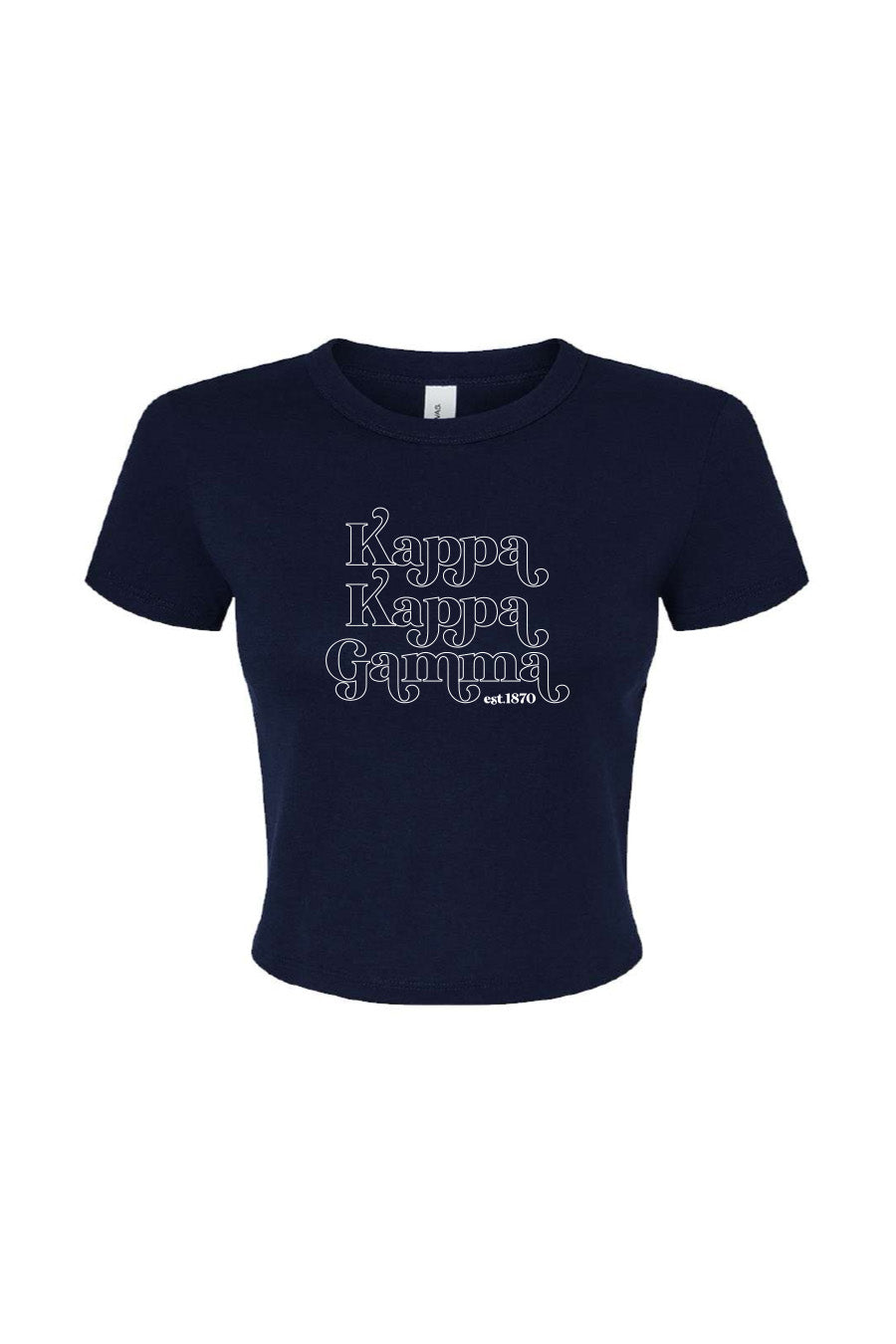 Navy Mary Crop Tee