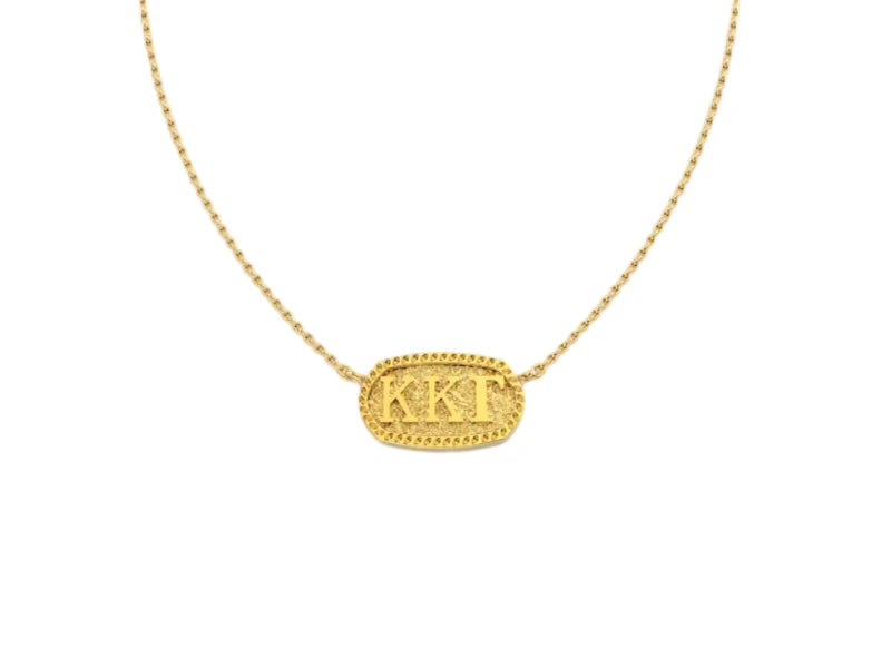 Gold ΚΚΓ Oval Necklace